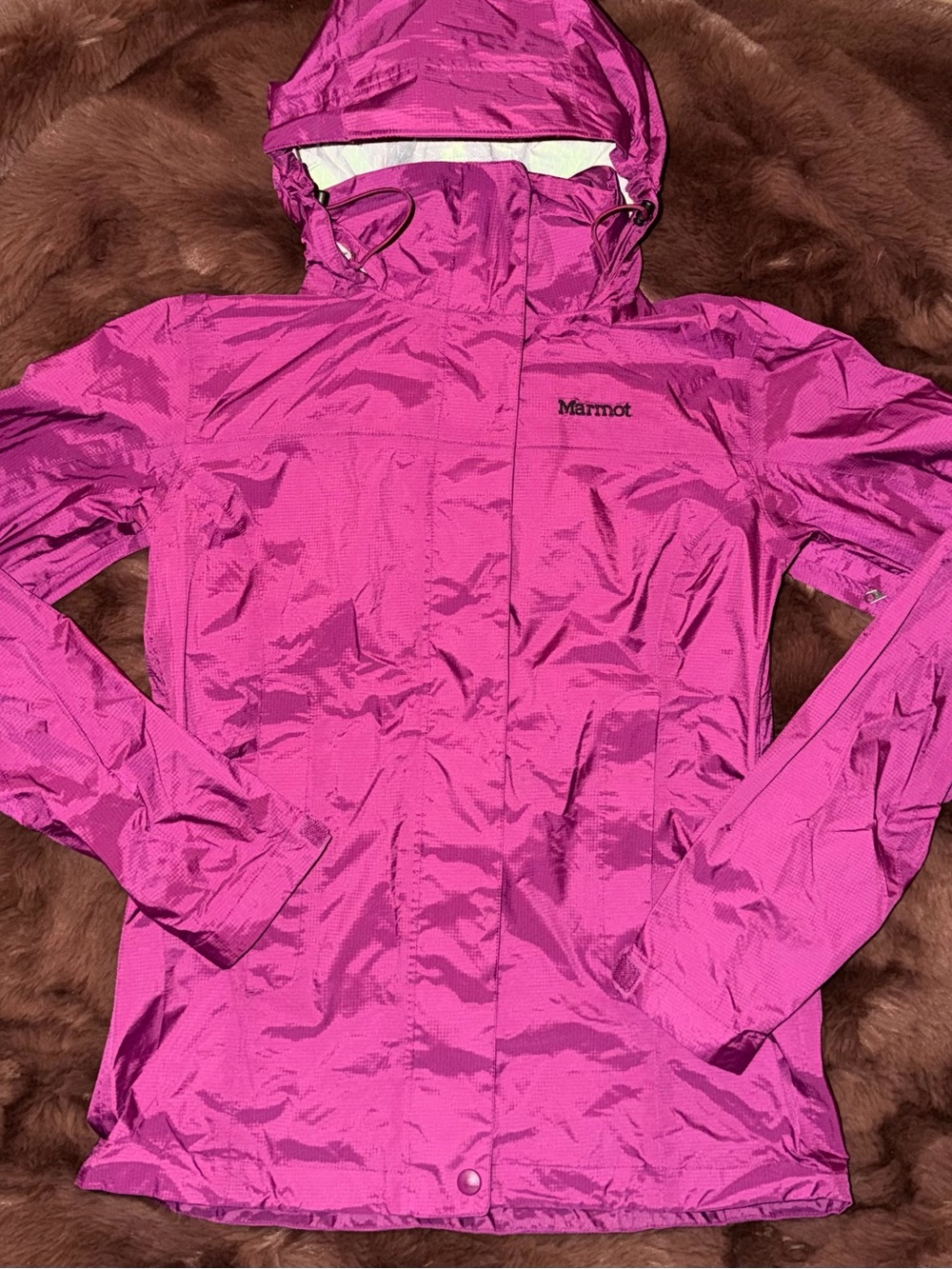 Marmot PreCip Eco Waterproof Rain / Hiking Jacket Pink Lemonade Women’s Small
